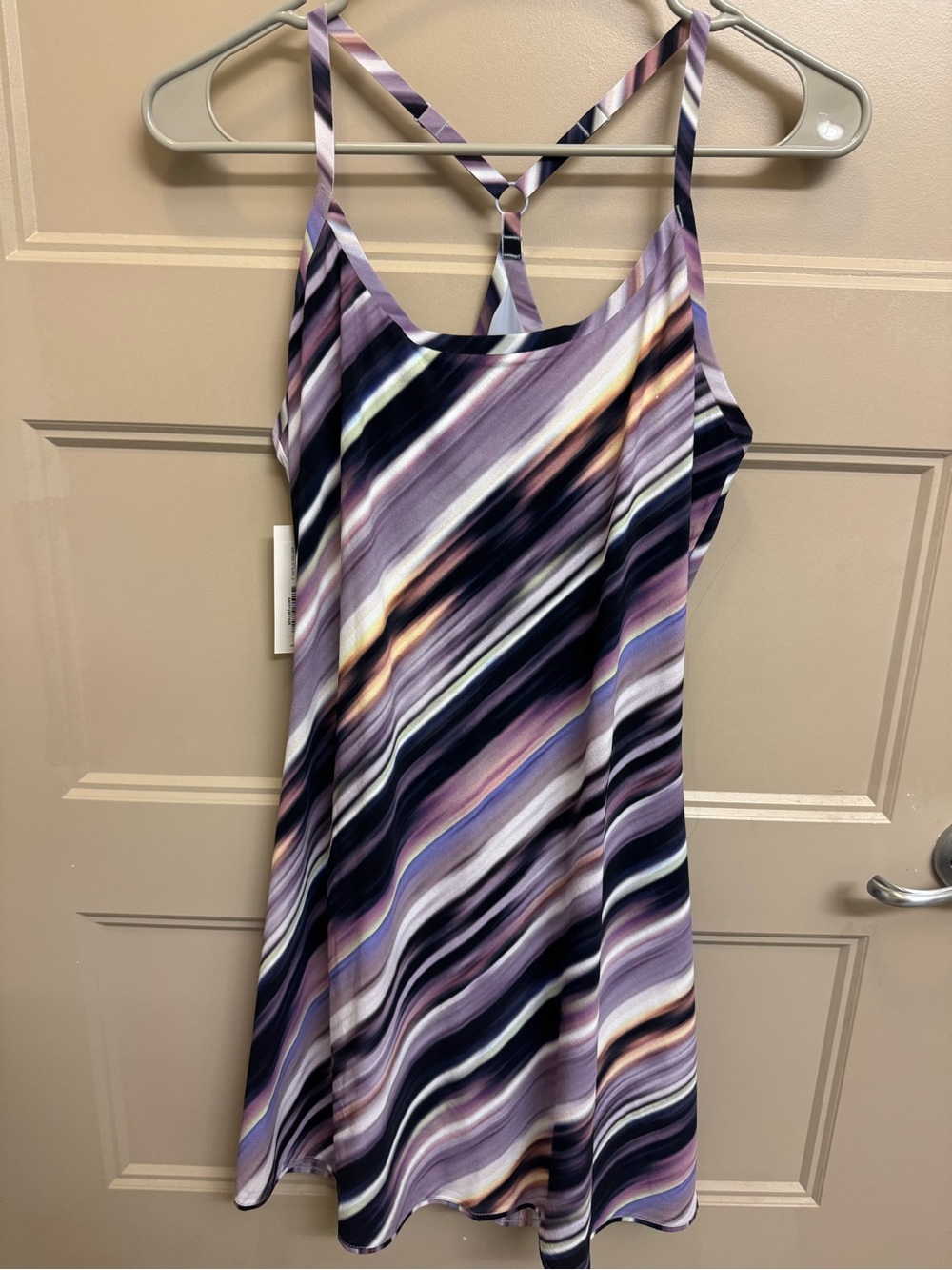 Outdoor Voices Purple Striped Exercise Dress